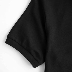 Premium Quality Black Pique Embroidered Polo For Men (120880)