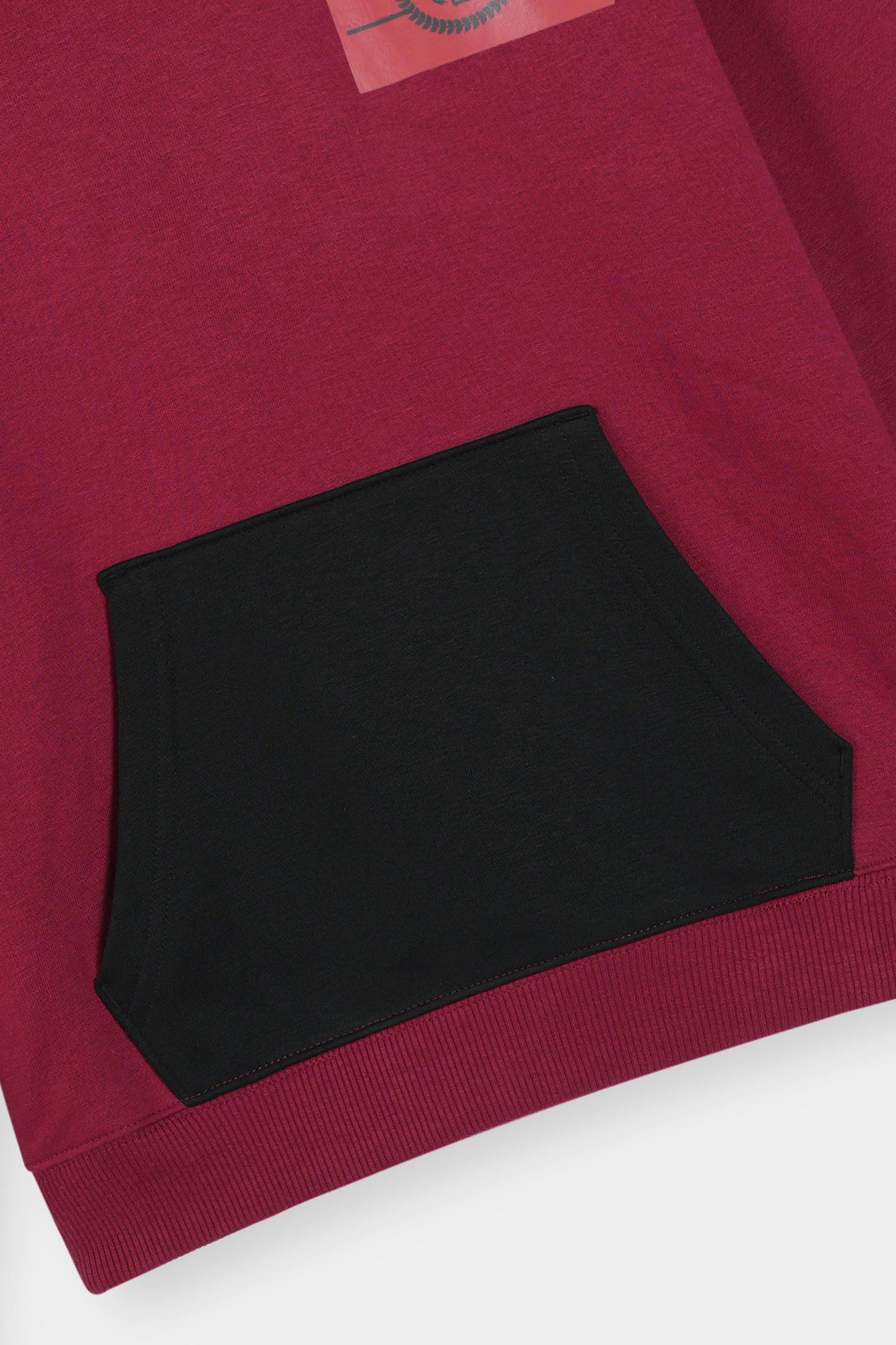 Future Ready Maroon & Black Hoodie For Kids