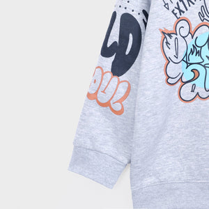 Premium Quality Soft Cotton Graphic Fleece Suit For Kids