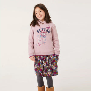Premium Quality Embroidered Soft Heavy Fleece Hoodie For Girls (121483)