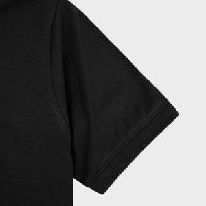 Premium Quality Black Slim Fit Embroided Pique Polo Shirt For Men (120616)