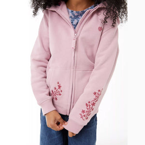 Premium Quality Embroidered Soft Fleece Zipper Hoodie For Girls (121366)