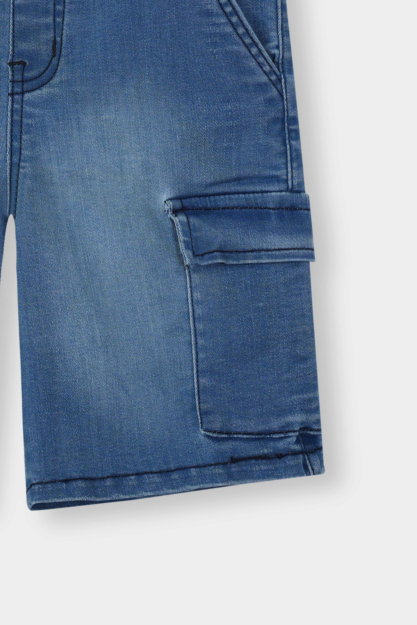 6 Pockets Denim Cargo Shorts