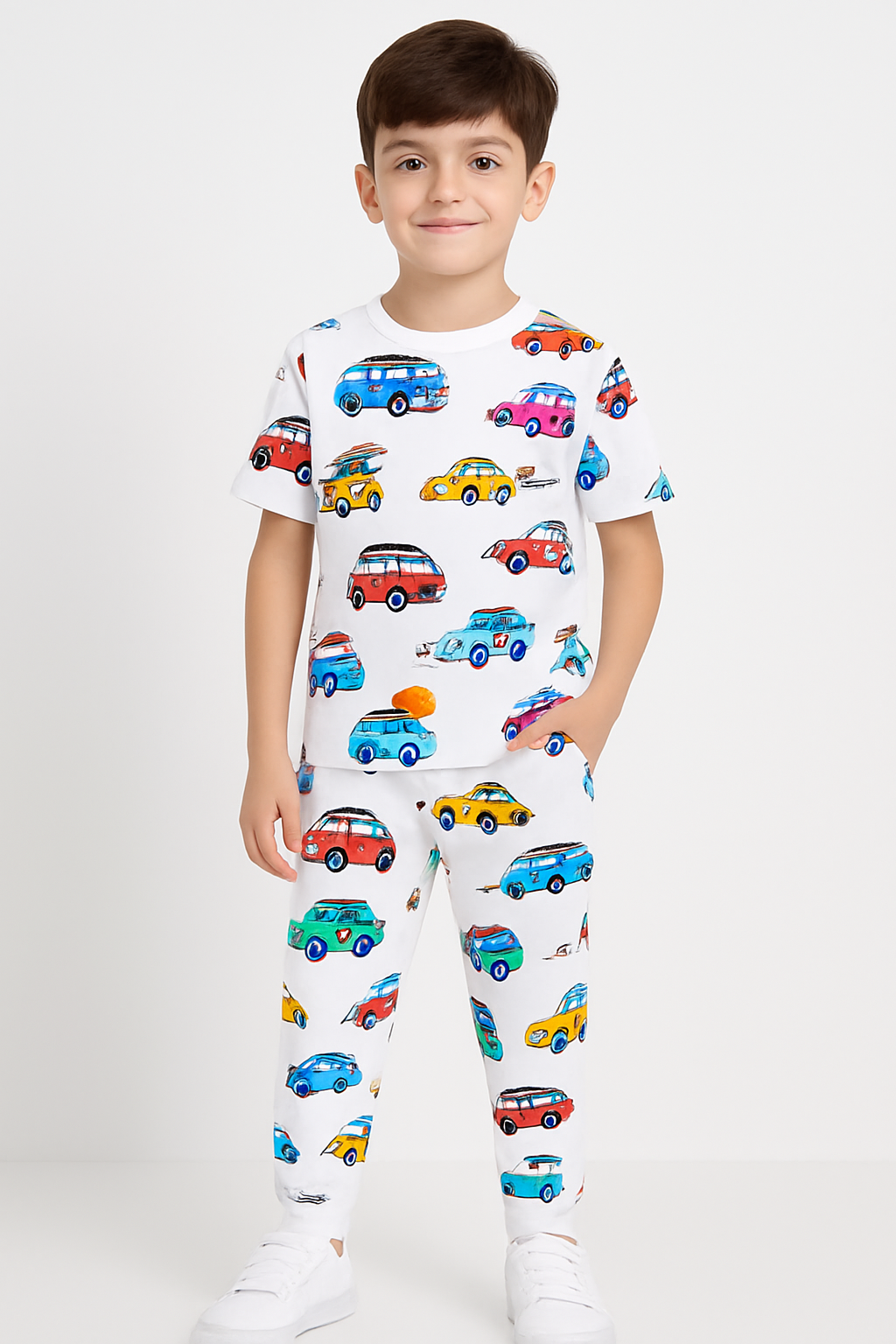 Allover Cars Printed Tracksuit