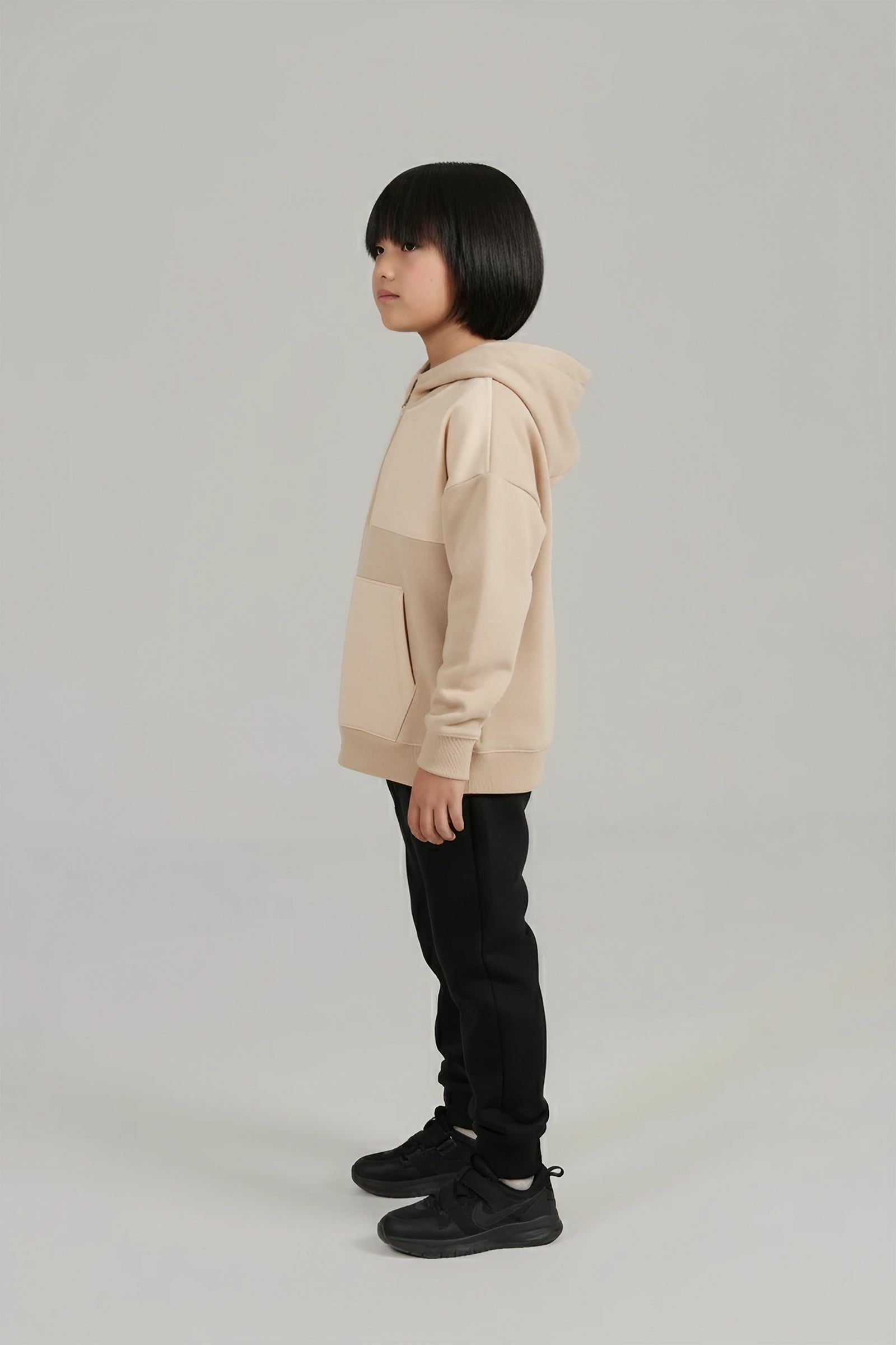 Jordan Essentials Hoodie & Jogger Set – Beige & Black