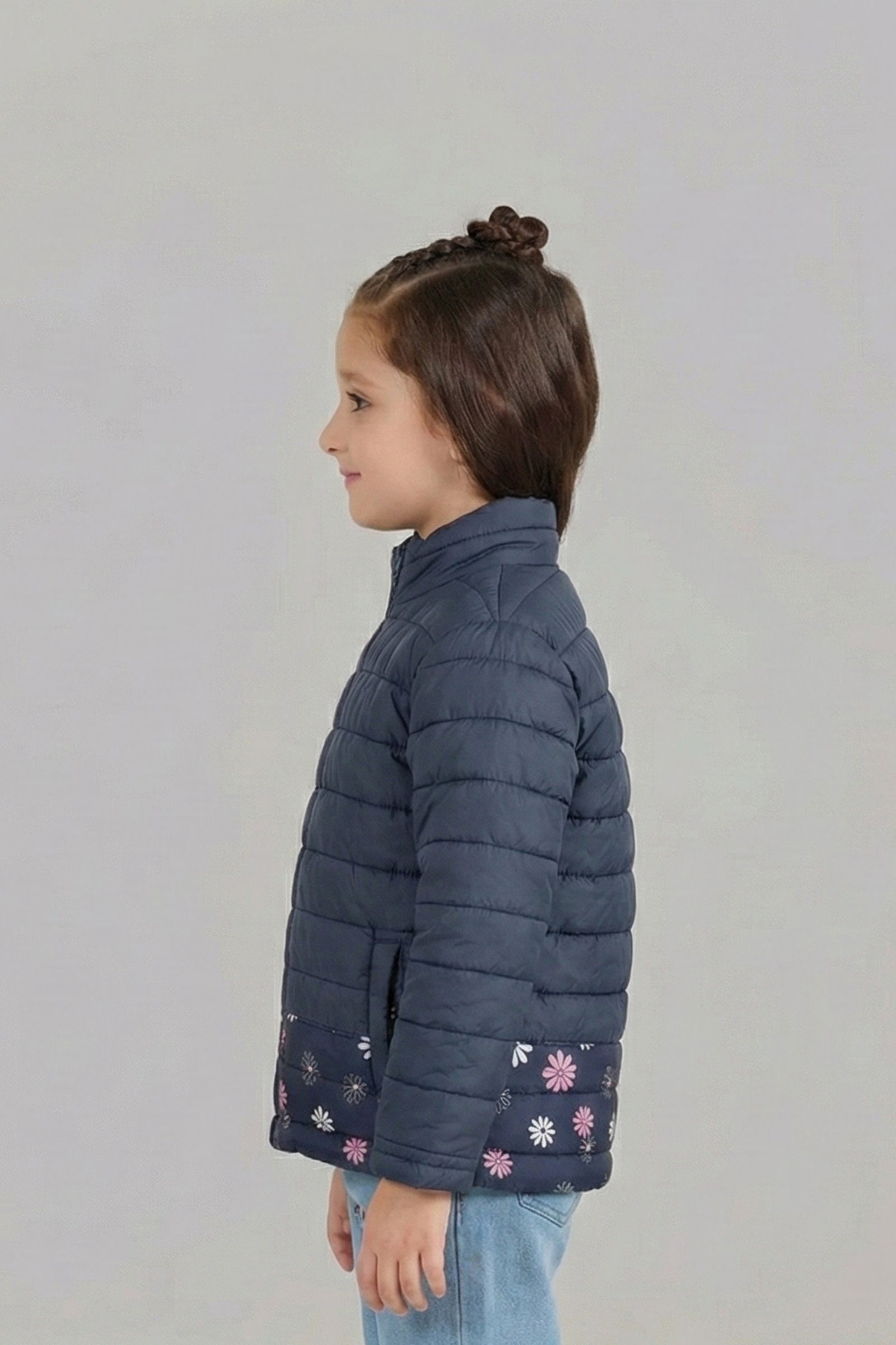 Navy Blue Zipper Jacket