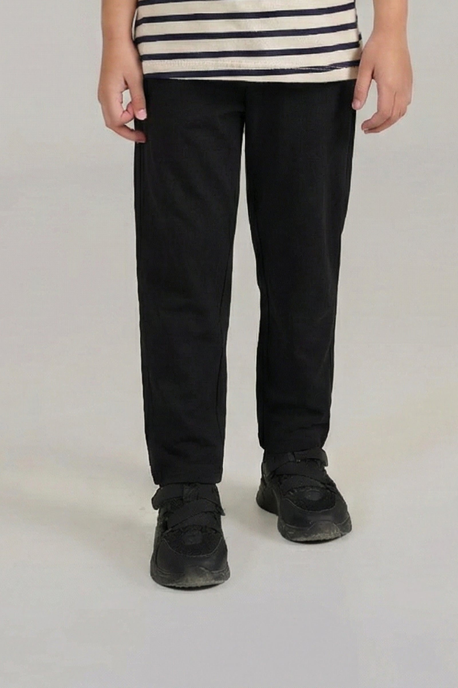 kids black plane trouser