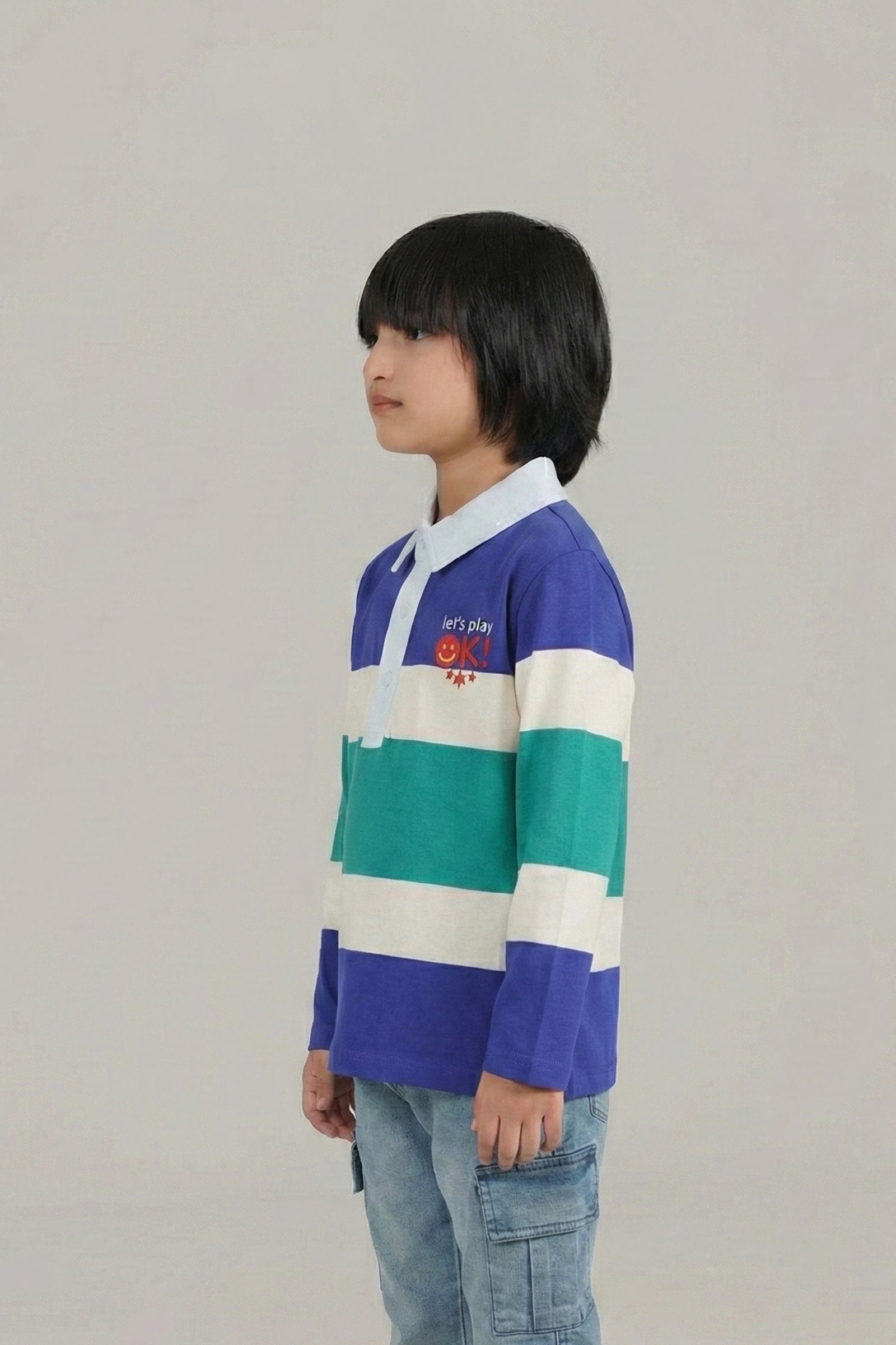 Playful Stripes Kids' Rugby Shirt – Let's Play OK!