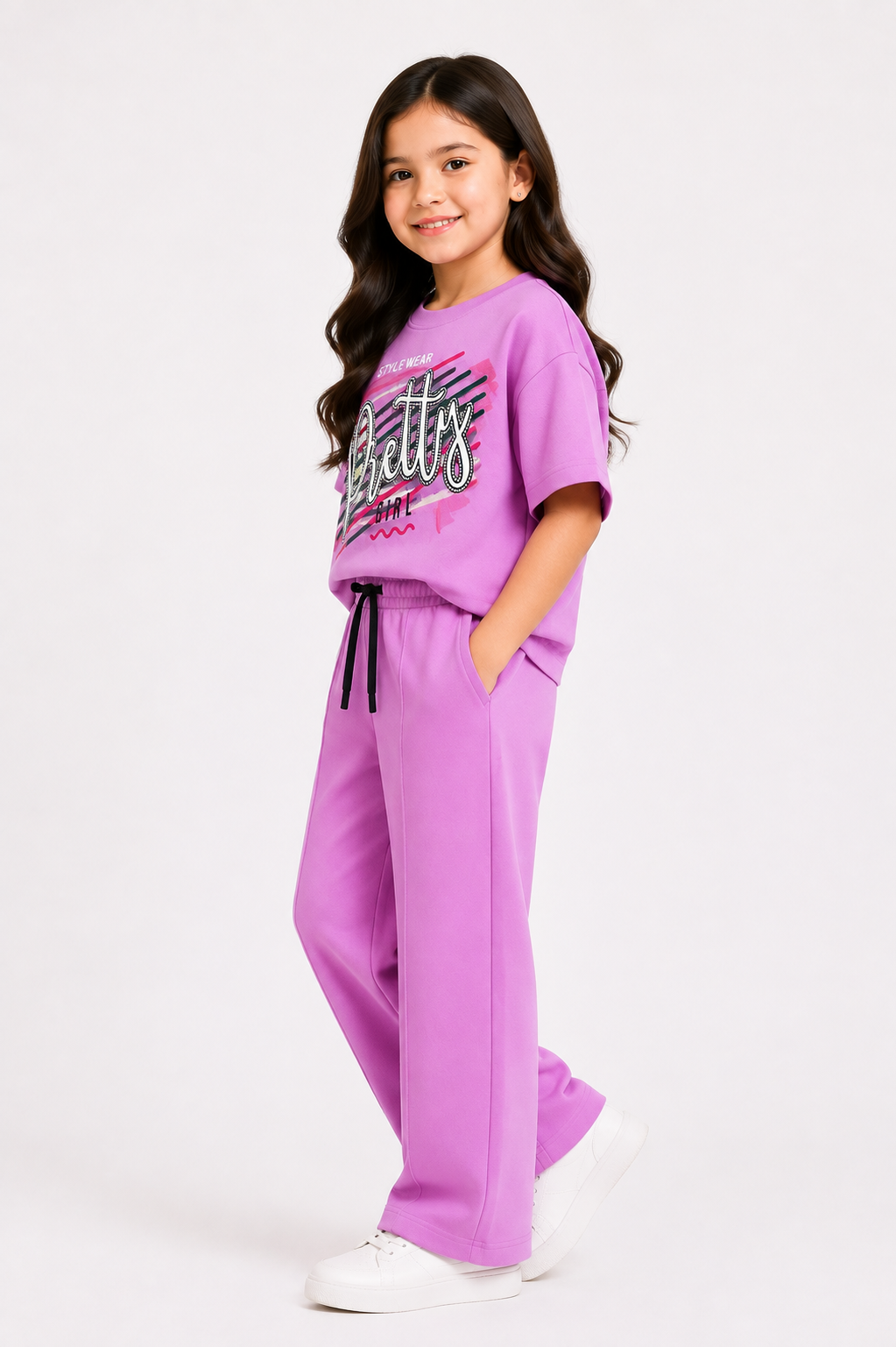 Pretty Girl Printed Co-Ord Set – Lilac