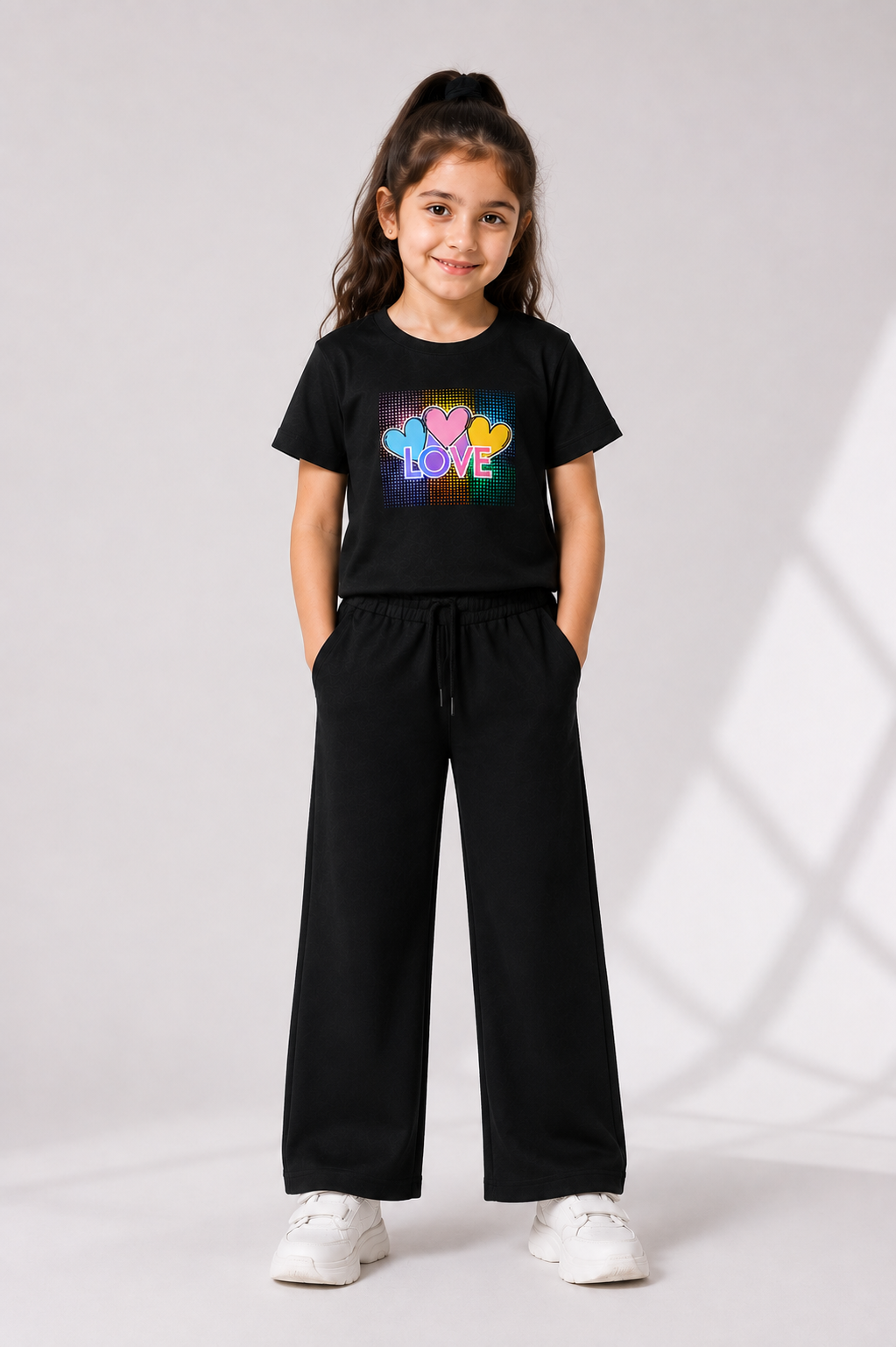 Girls’ LOVE Black Co-Ord Set