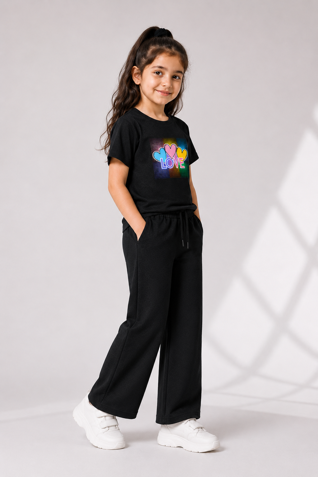 Girls’ LOVE Black Co-Ord Set