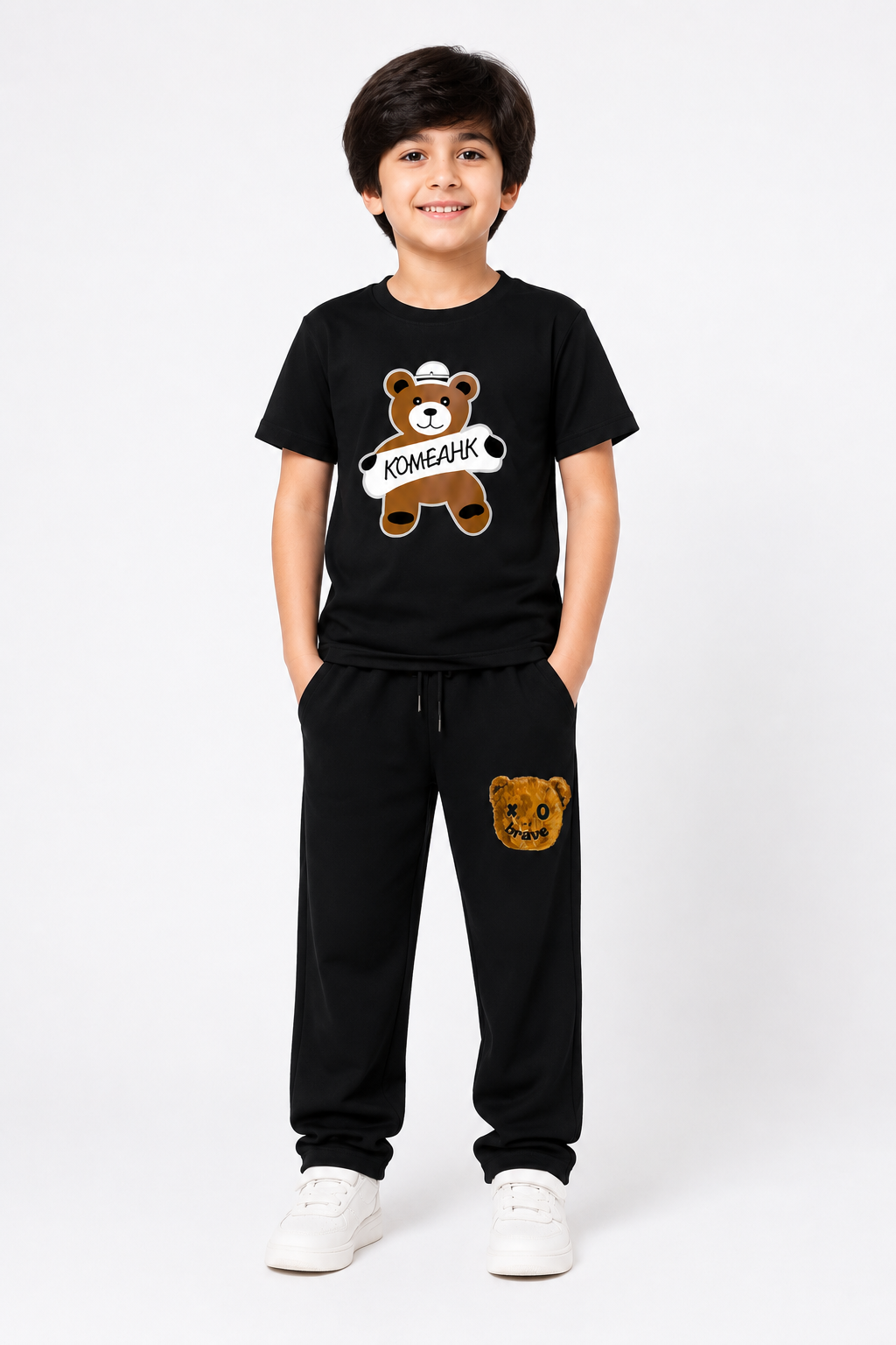 Brave Bear Black Co-Ord Set