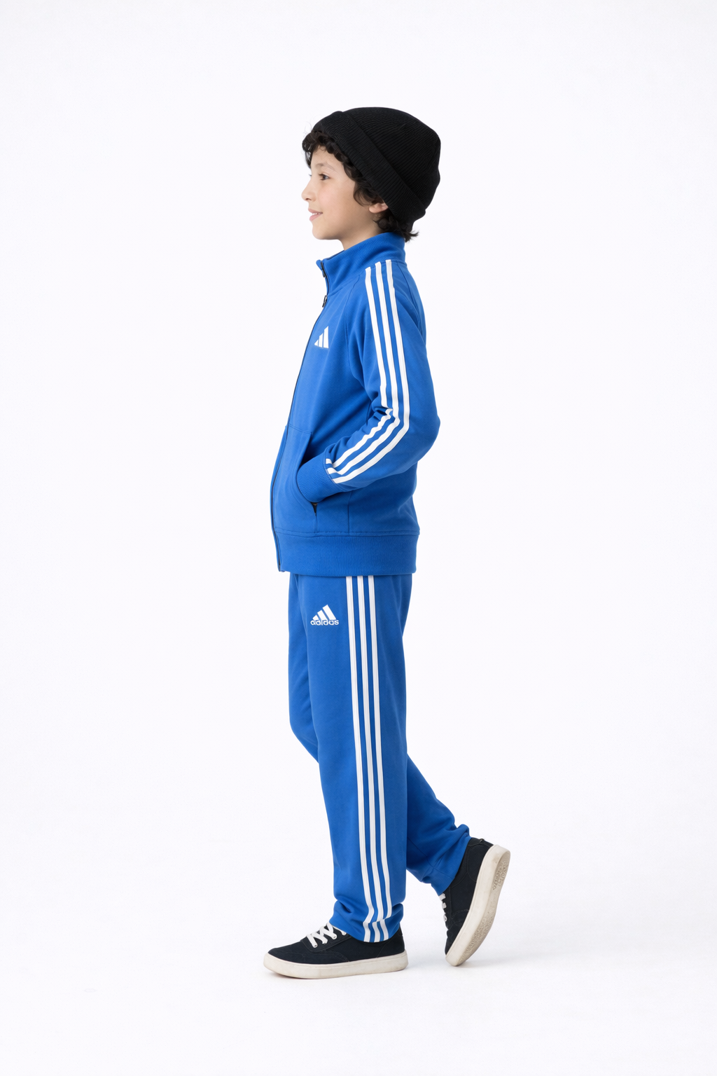 Kids Adidas Blue Tracksuit – Unisex Full Zip Sportswear Set