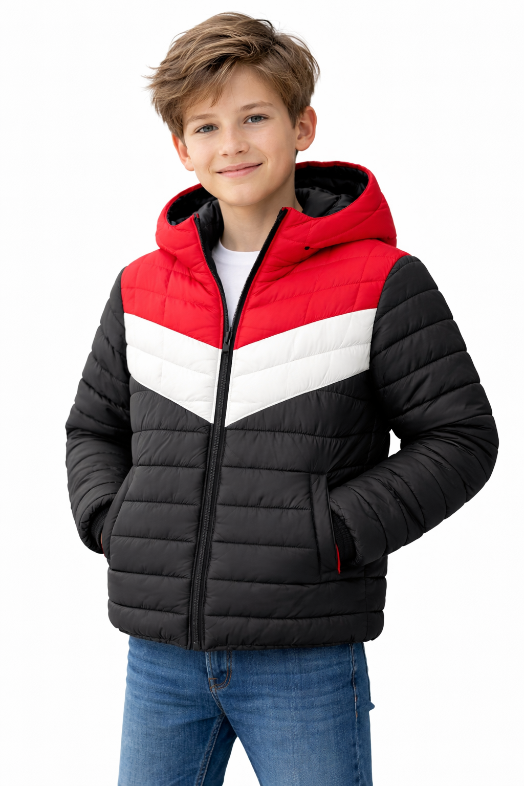 multicolour hoodie jacket