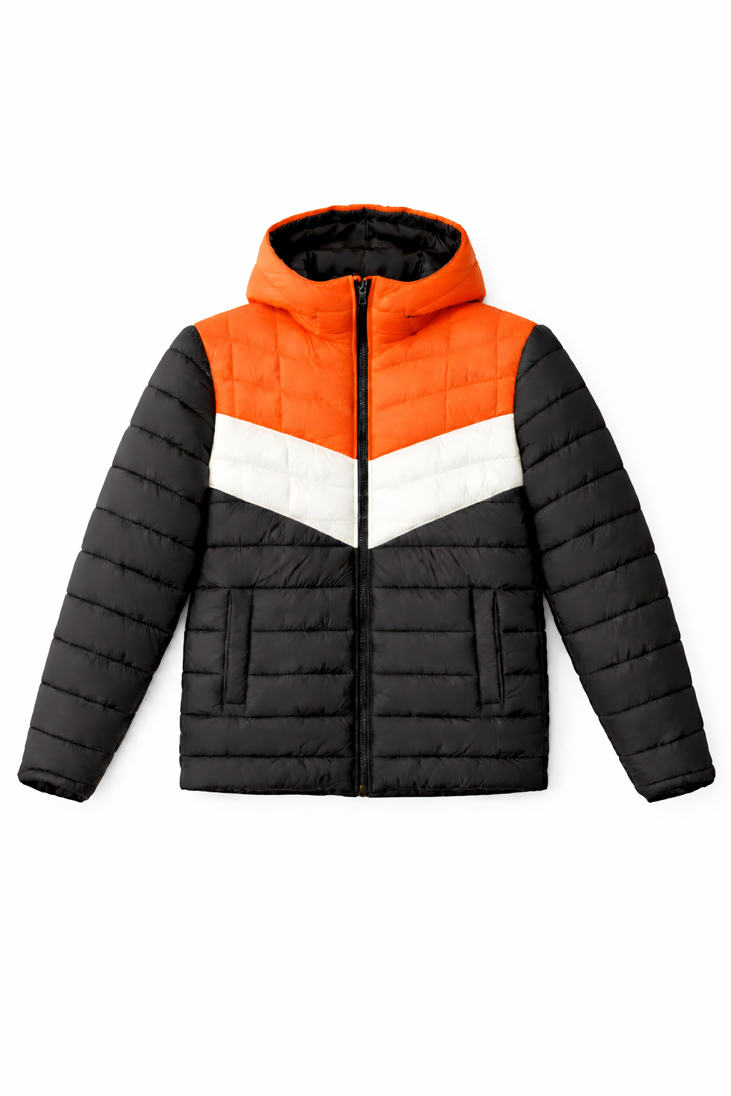 multi colour hoodie jacket orange white
