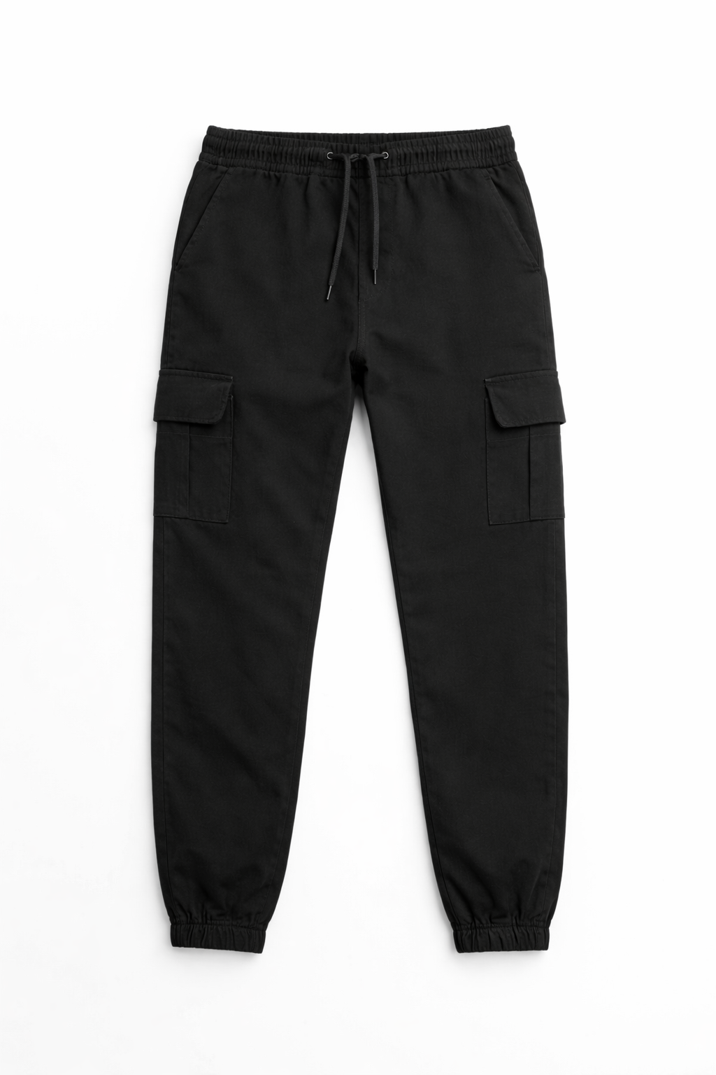 Kids Black Cargo Jogger Trouser
