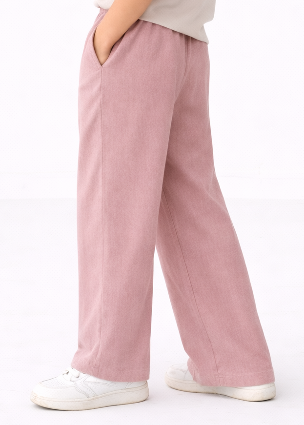 Kids Wide-Leg Pink  Pants