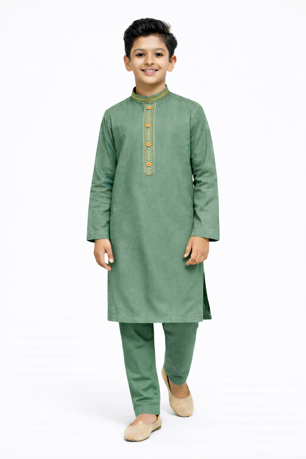 Classic Sage Green Boys Kurta Pajama