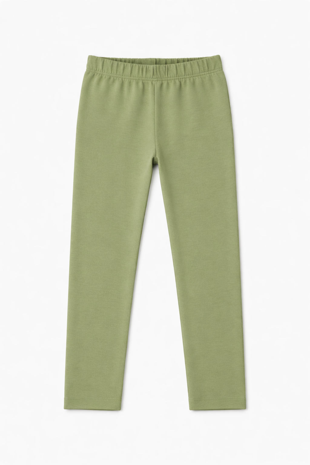 Kids Sage Green Straight-Cut Cotton Tights