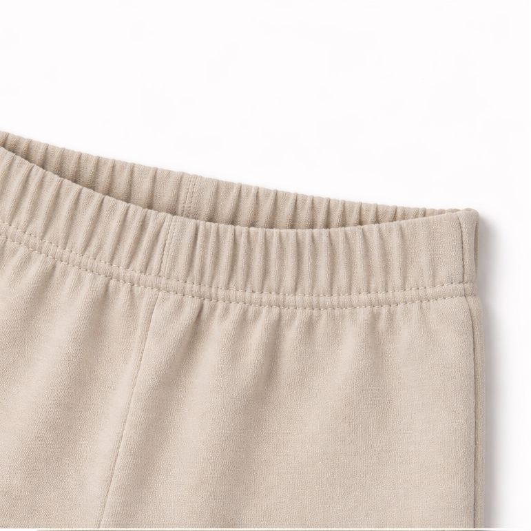 Kids Beige Straight-Cut Cotton Tights