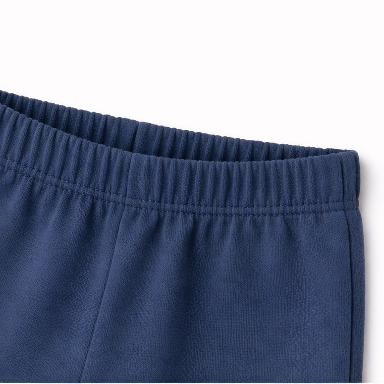 Kids Navy Blue Straight-Cut Cotton Tights