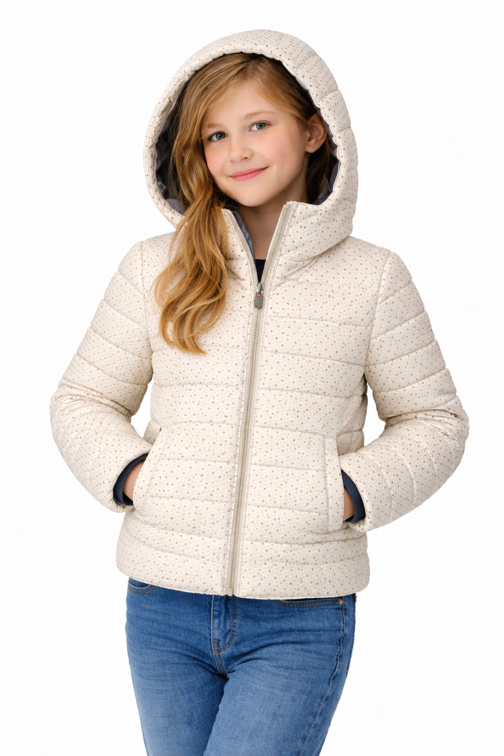 Kids Off-White Polka Dot Hooded Puffer Jacket – Winter Wear