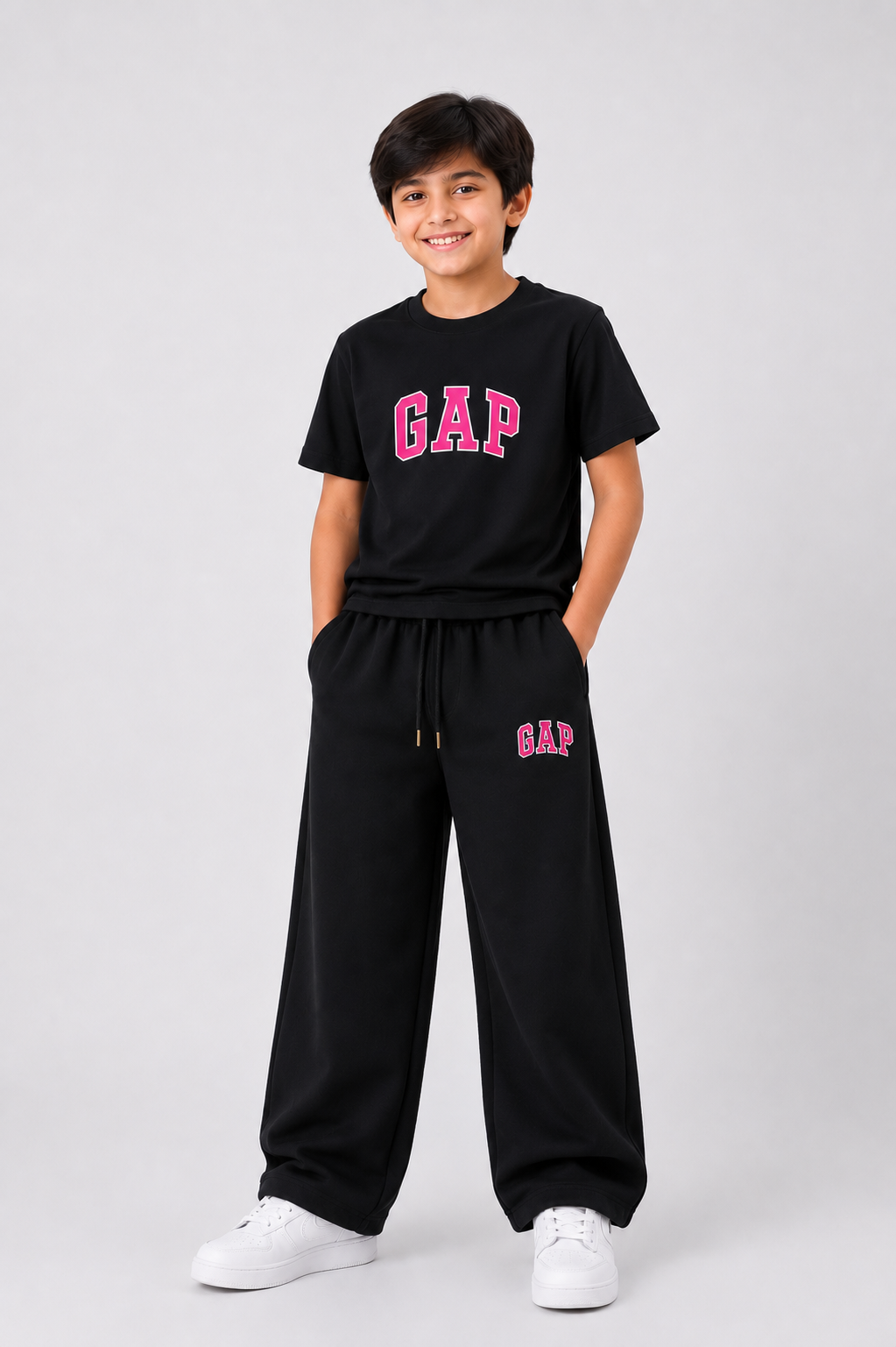 Kids Black GAP Co-Ord Set – Premium Cotton