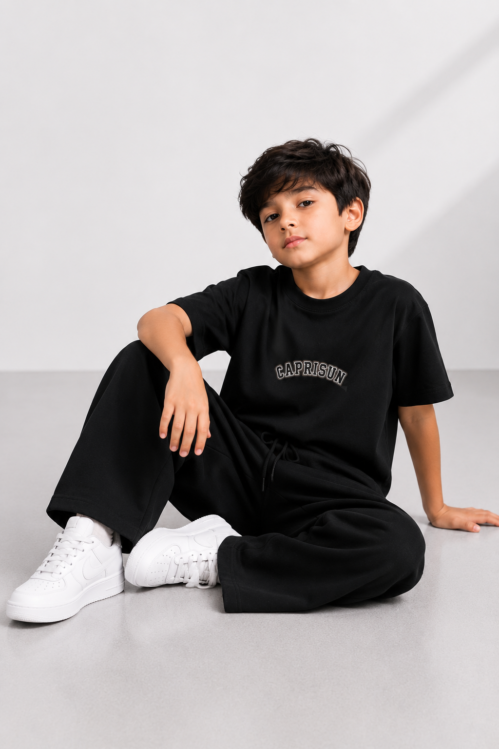 Kids Black Caprisun Co-Ord Set