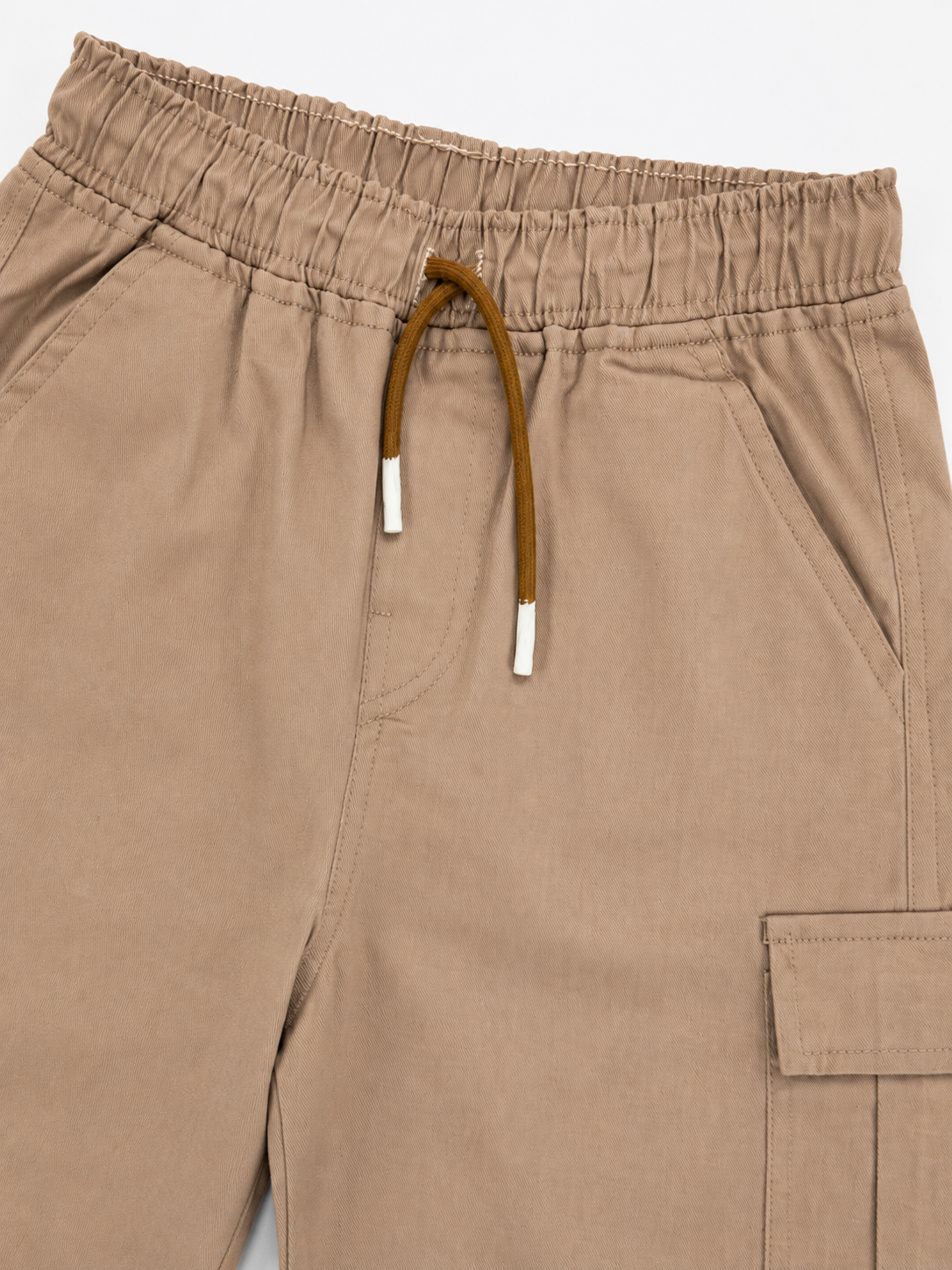 Boys Beige Cargo Shorts