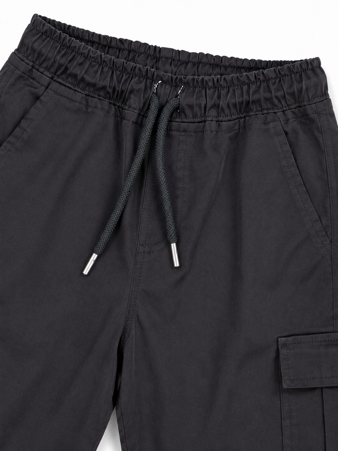 Boys Black Cargo Shorts