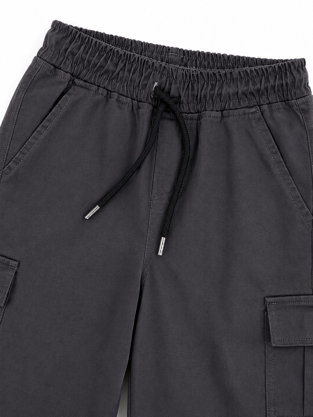 Boys Charcoal Grey Cargo Shorts
