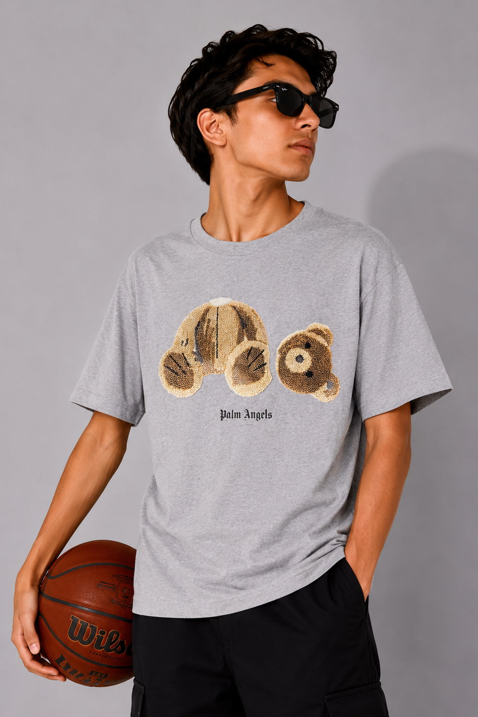 Plam Angle Teddy-grey shirt