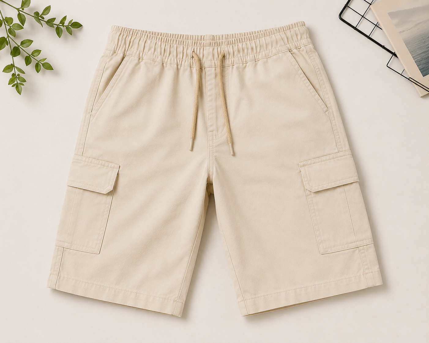 Boys off white Cargo Shorts