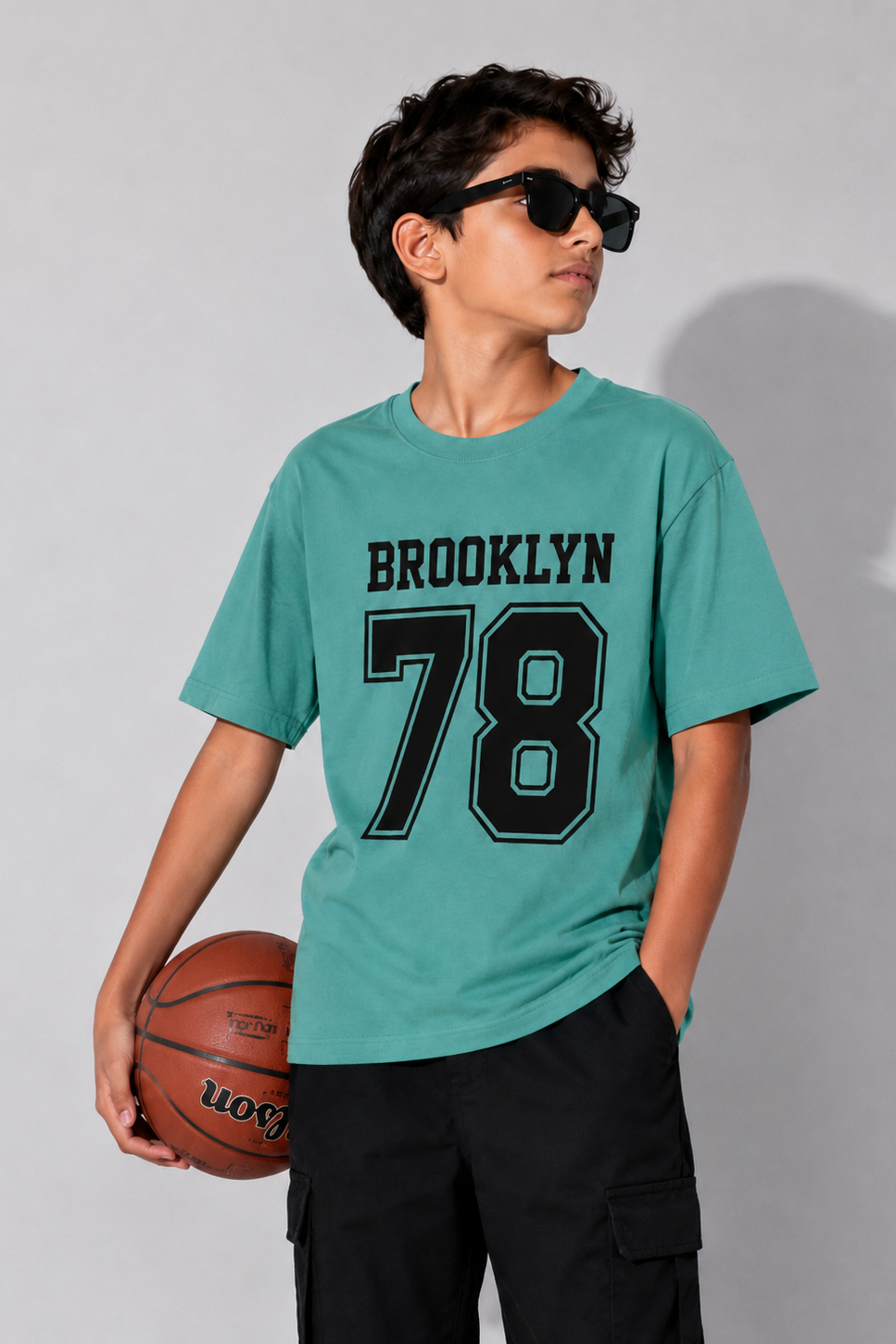 Brooklyn 78 Graphic Kids T-Shirt – Sky Blue