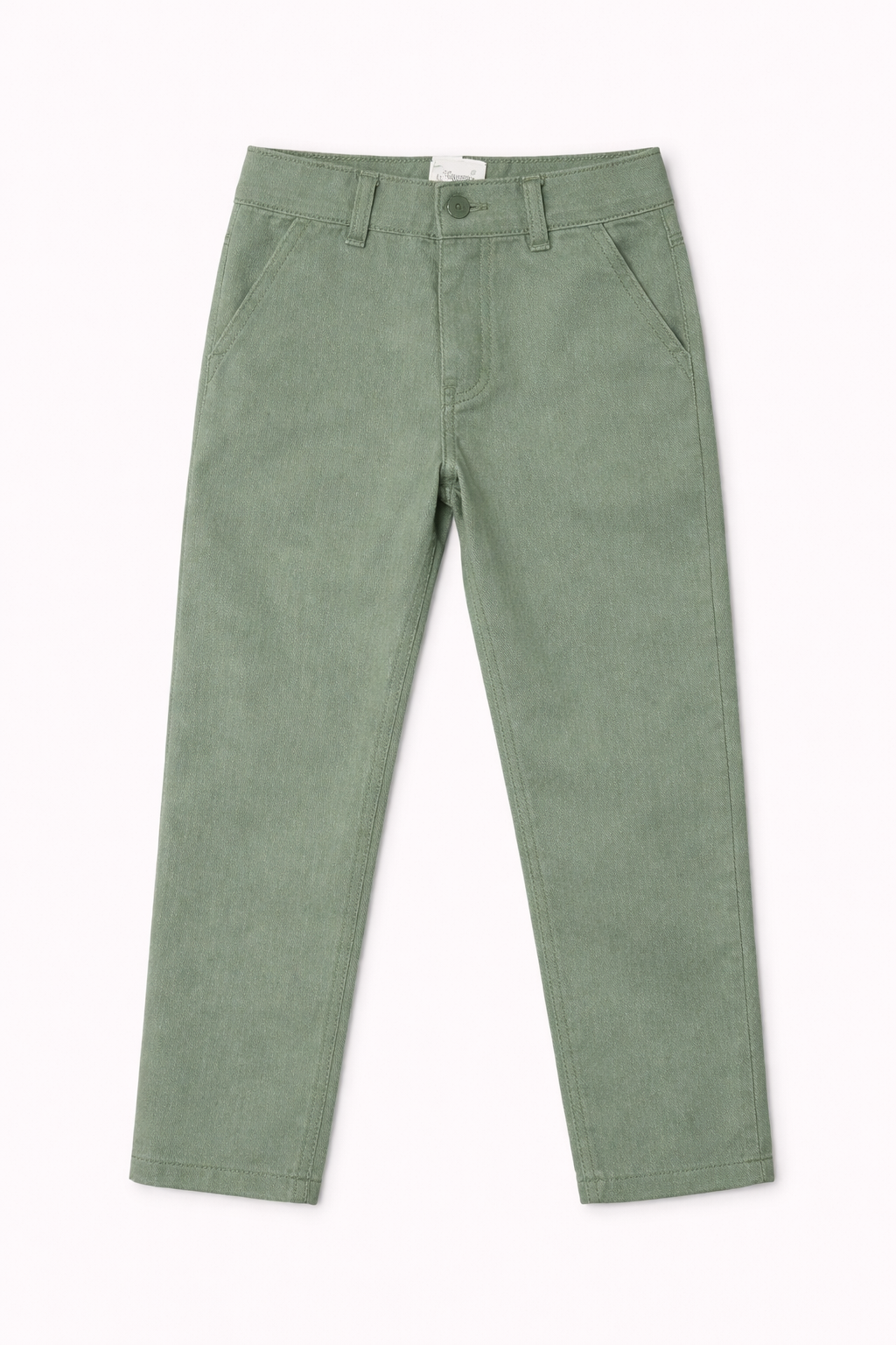Kids Sage Green Cotton Pants