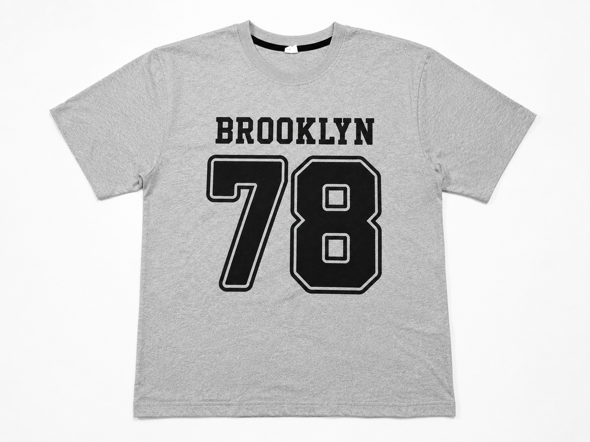Brooklyn 78 Grey Graphic T-Shirt for Boys