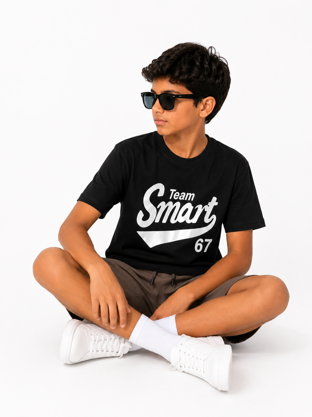 Team Smart 67 Kids Graphic T-Shirt – Black