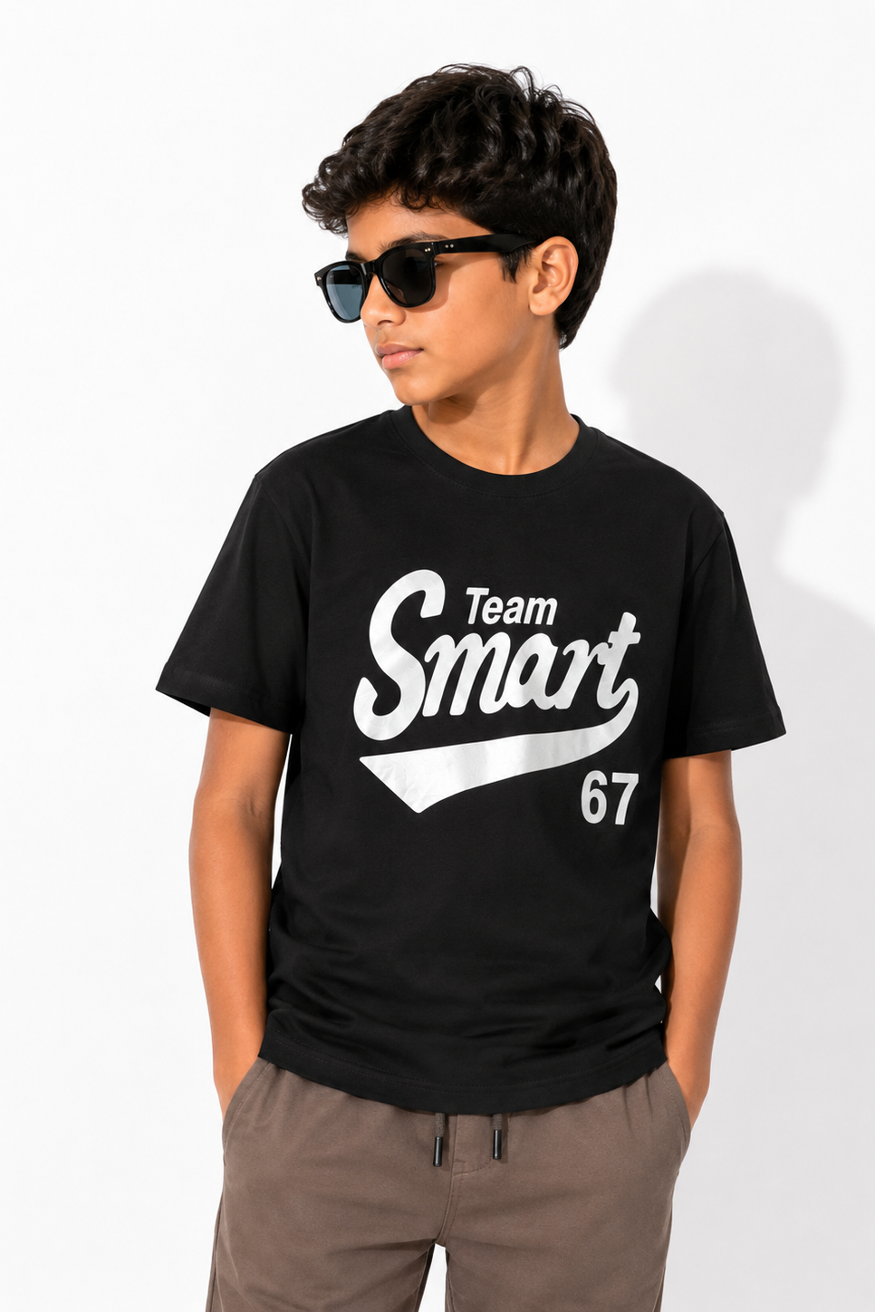 Team Smart 67 Kids Graphic T-Shirt – Black