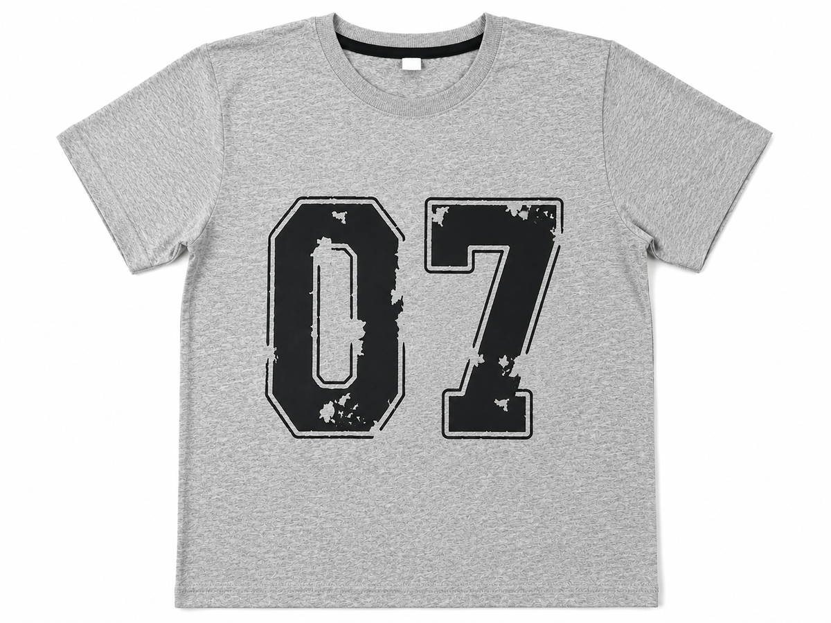Kids 07 Graphic T-Shirt – Heather Grey