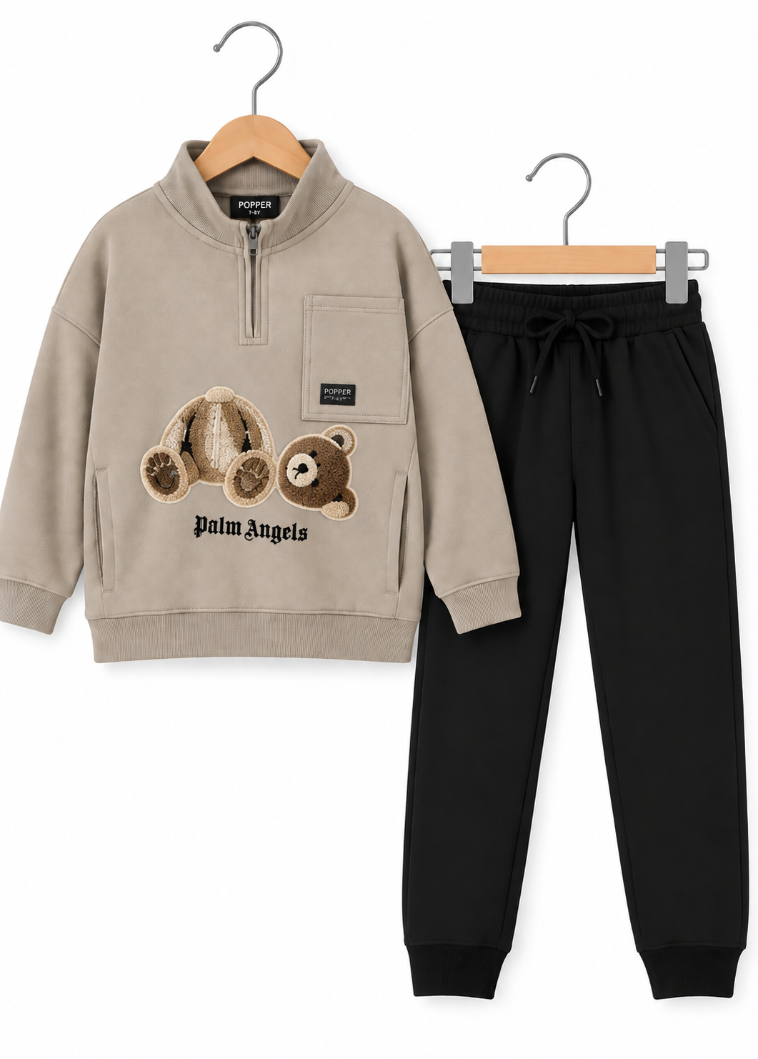 Teddy Bear Half-Zip Tracksuit