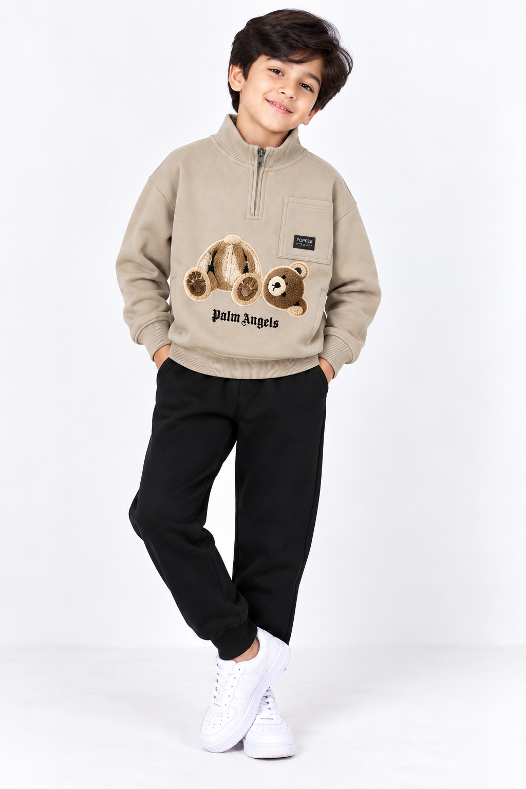 Teddy Bear Half-Zip Tracksuit