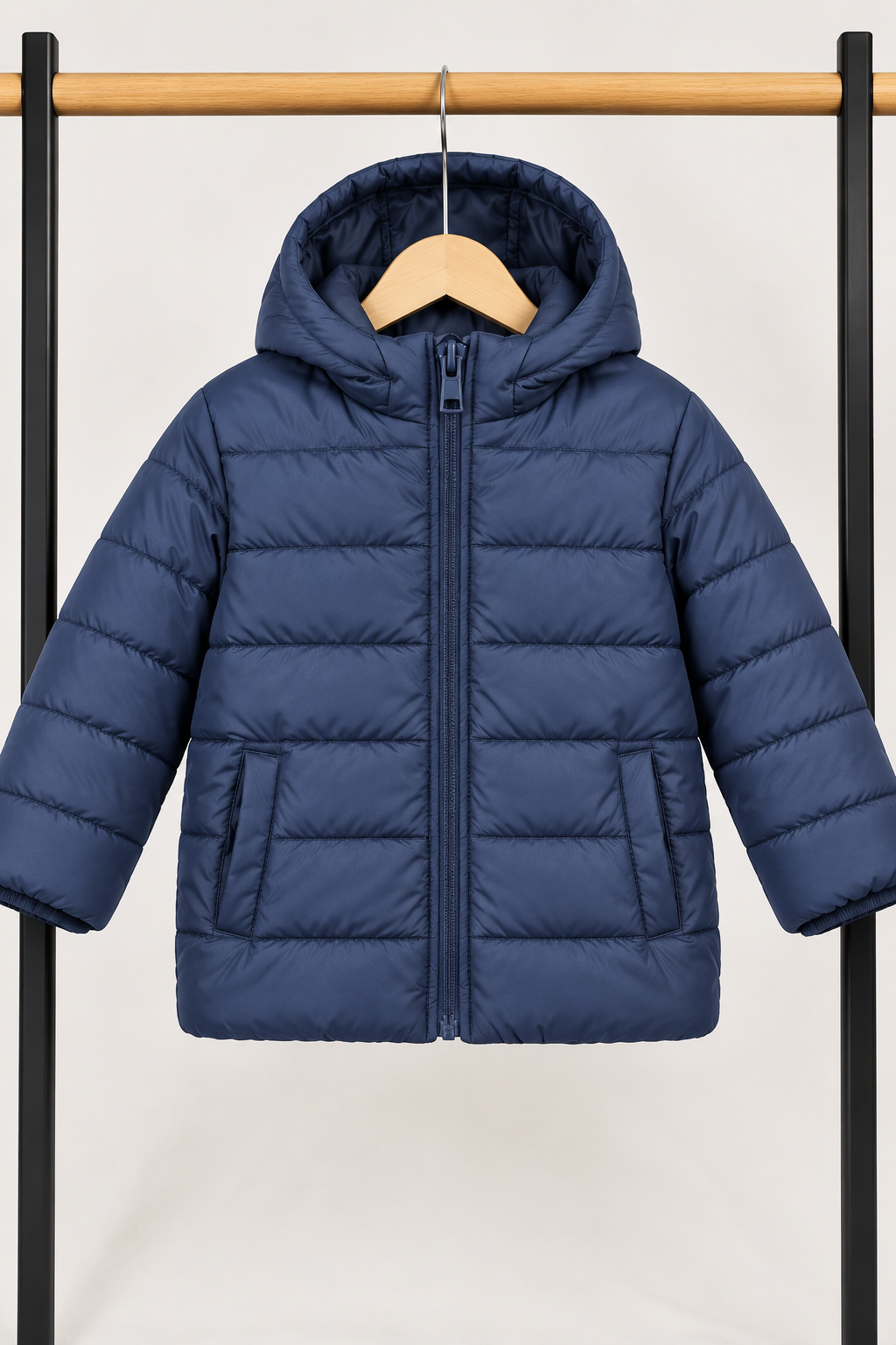 Kids Puffer Jacket – Navy Blue