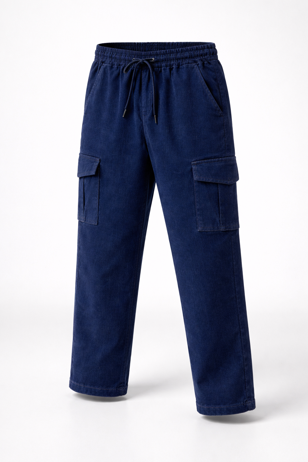 Kids Dark Blue Denim Cargo Pants – Stylish Multi Pocket Jeans