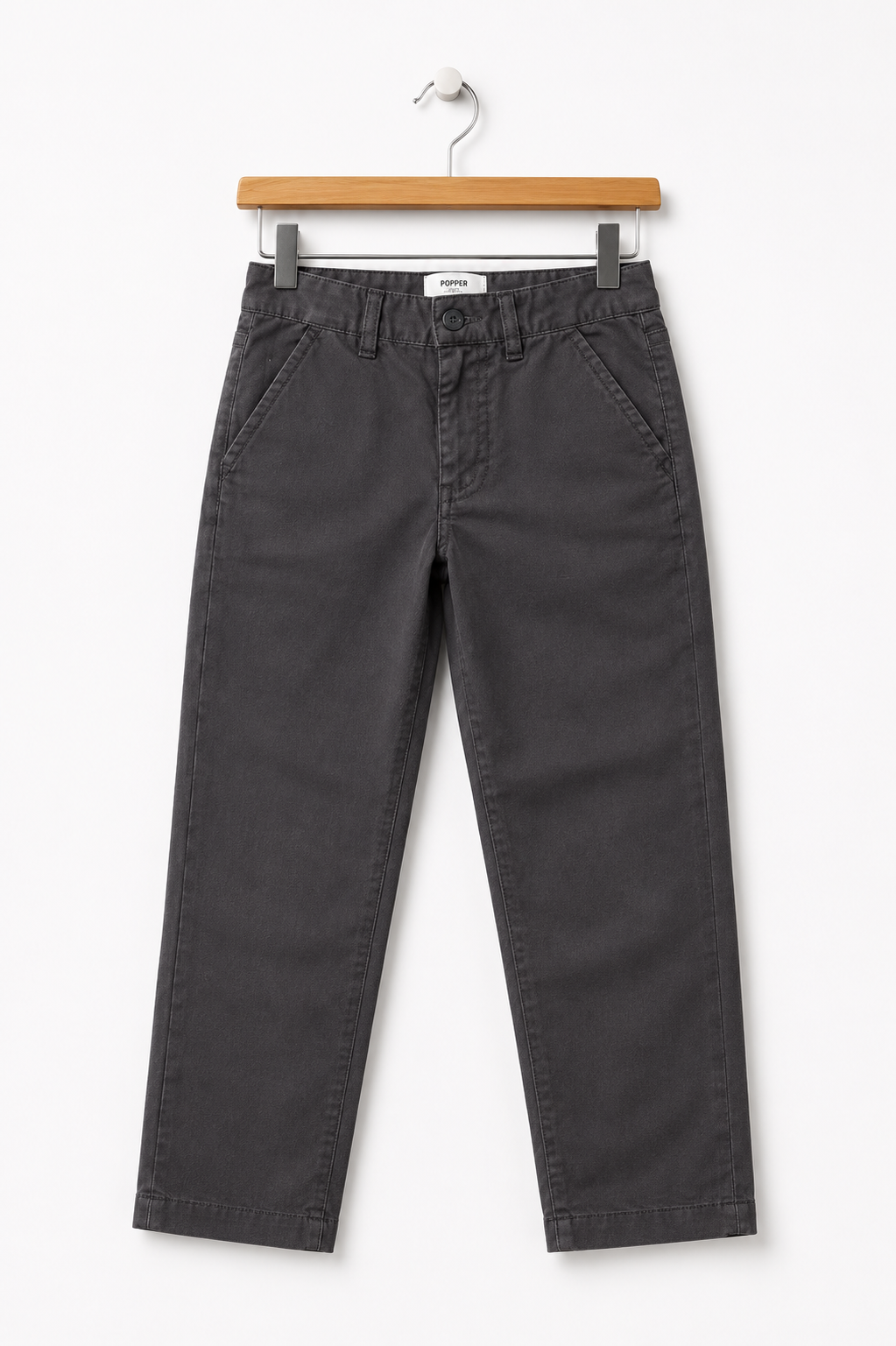 Kids Classic Grey Cotton Pants