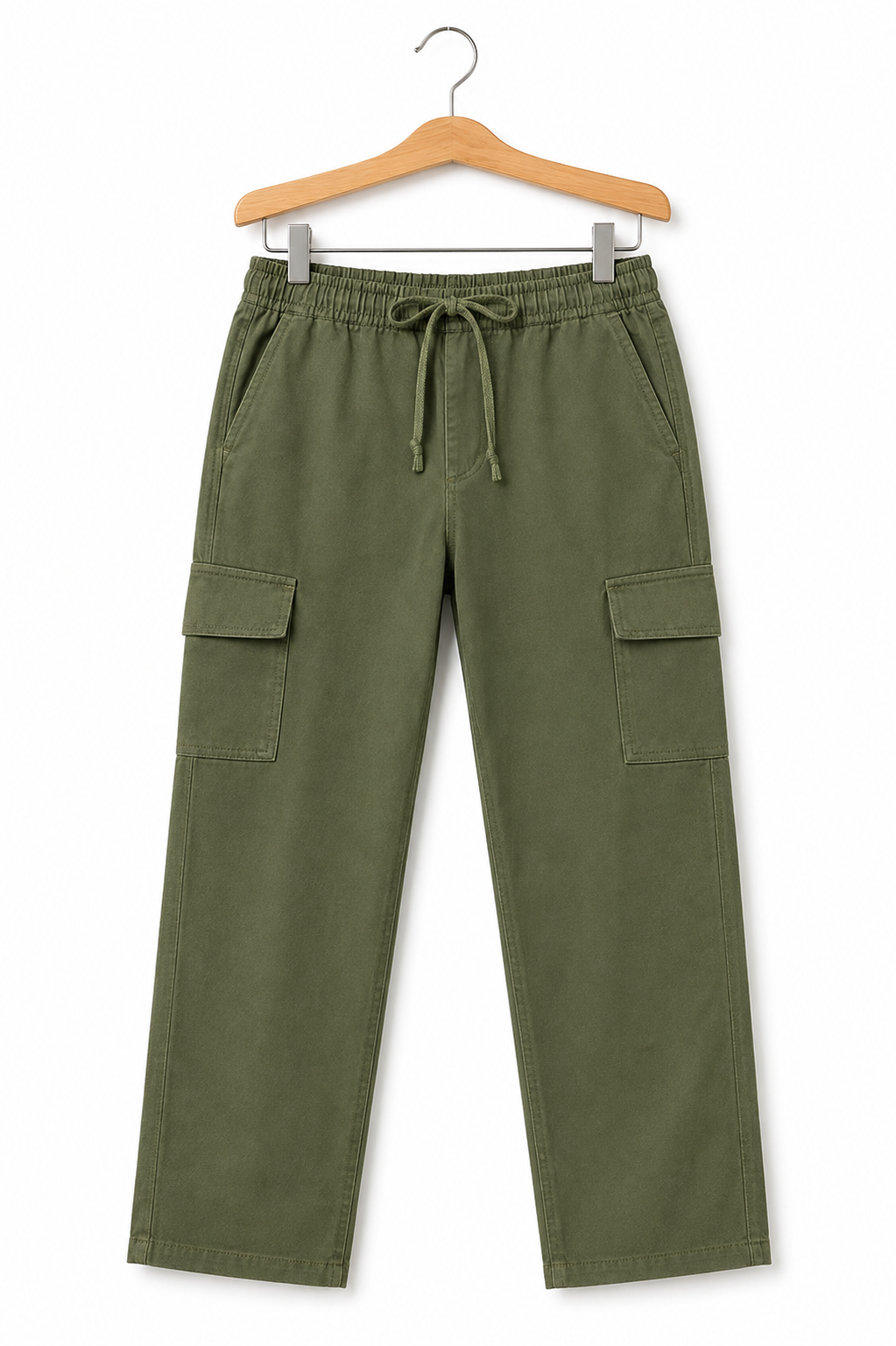 Kids Olive Green Cargo Trouser