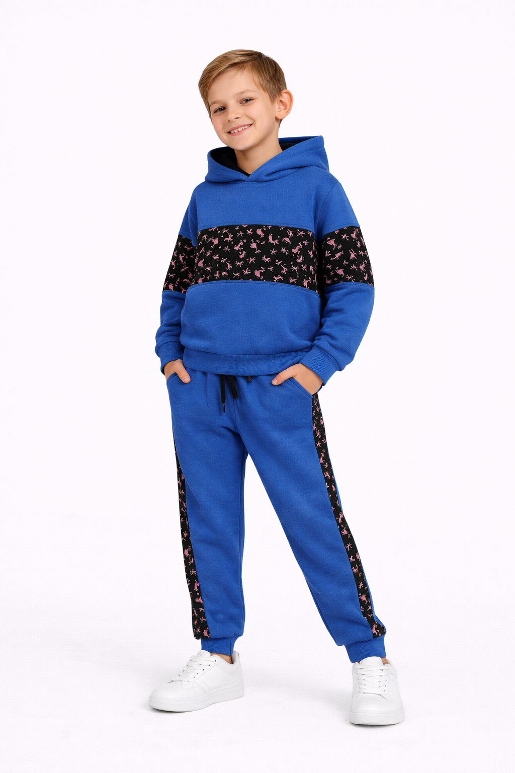 Kids Fleece Blue Hoodie &amp; Jogger Set