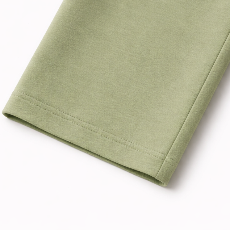 Kids Sage Green Straight-Cut Cotton Tights