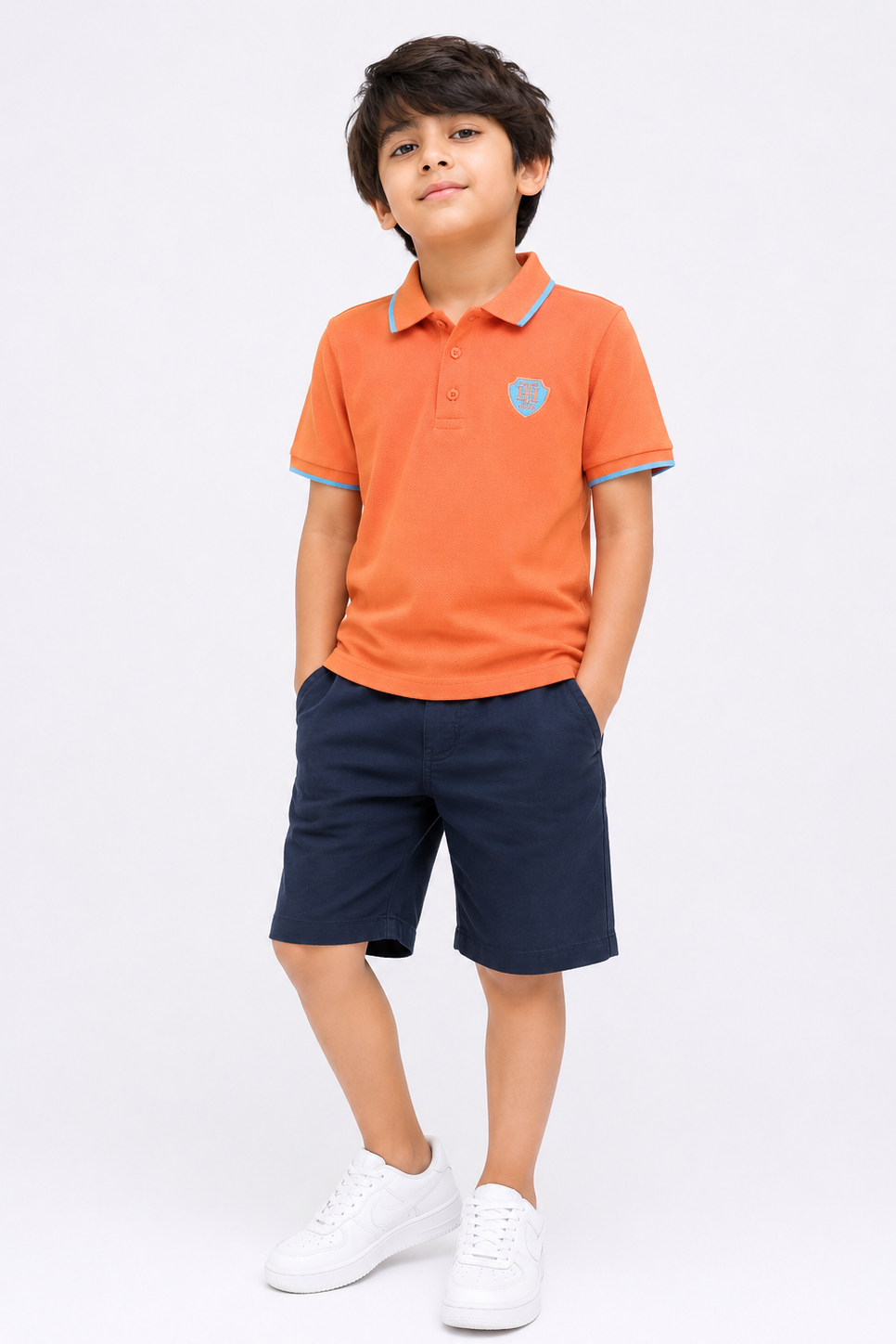 Boys Premium Cotton Piqué Polo Shirt – Orange