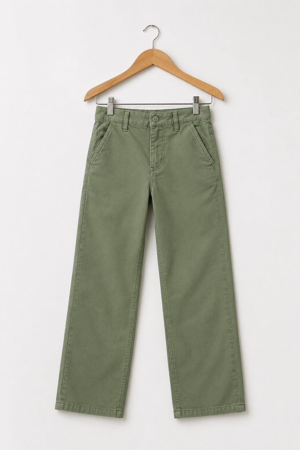 Kids Sage Green Cotton Pants
