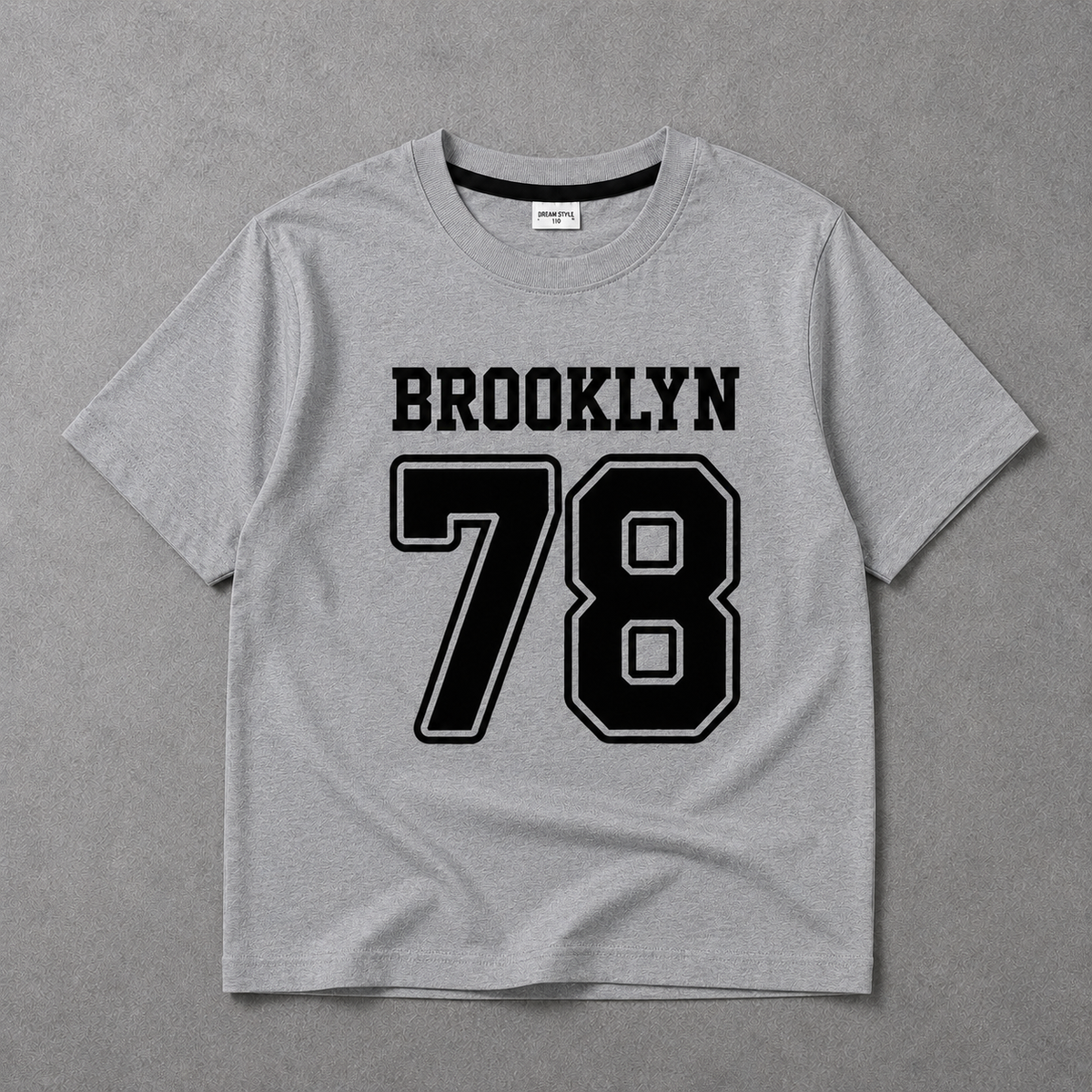 Brooklyn 78 Grey Graphic T-Shirt for Boys